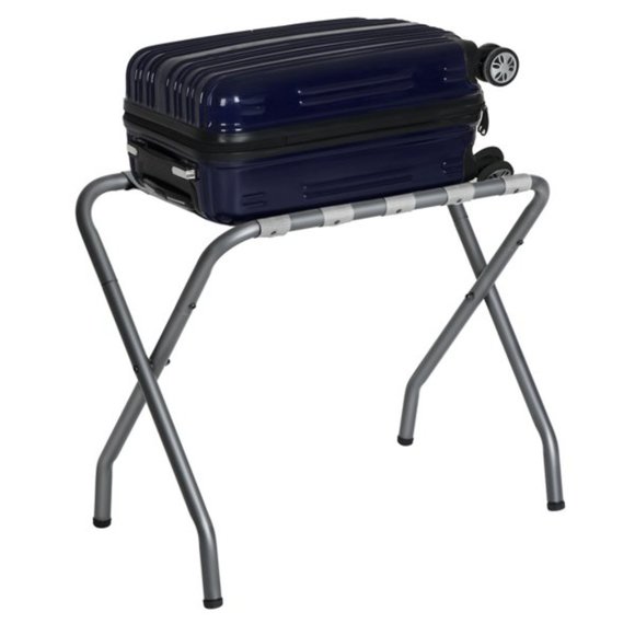 SONGMICS 2PK Suitcase Luggage Rack Steel Frame For - Motel/Hotel/Home - Gray - Picture 4 of 6